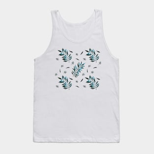 Blue Exotic Plants Tank Top